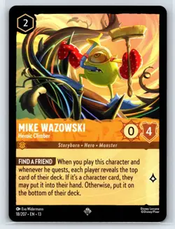 #18 Mike Wazowski - Heroic Climber - Super Rare 2026 Lorcana Attack of the Vine - Image 1