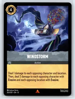 #203 Windstorm - Rare - Steel 2026 Disney Lorcana Attack of the Vine - Image 1