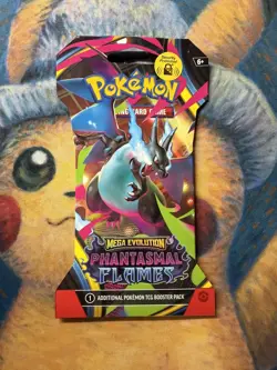 Pokemon TCG: Mega Evolution-Phantasmal Flames Sleeved Booster Pack (10 Cards) - Image 2