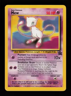 Mew 8 Promo Wizards Black Star Promos Pokemon Cards - Image 1