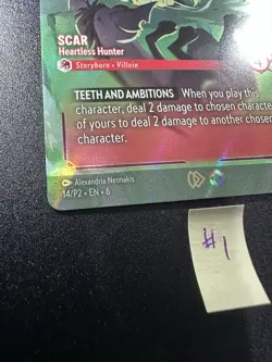 Scar - Heartless Hunter (Store Championship 14 Disney Lorcana Promo Cards Holo 1 - Image 2
