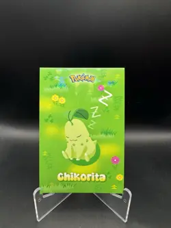 Pokemon Sleepy Chikorita Card Database Attacks 2 Cracked Ice Holo Peru - Image 1
