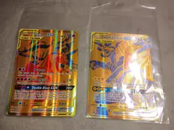 Reshiram & Charizard GX SM247 + Pikachu & Zekrom GX SM248 Lot Jumbo Cards 2021 - Image 1