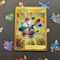 Turbo Patch 200/189 NM -Gold Secret Rare Pokemon Card- Darkness Ablaze (3z) - Image 1