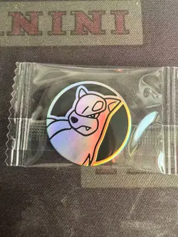 POKEMON CARD OFFICIAL COIN Houndour prizm Chinese LIMITTED - Image 1