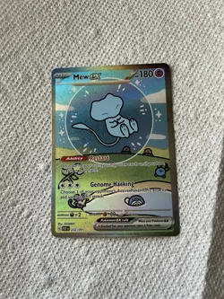 Pokemon Card Mew ex 232/091 SV Paldean Fates Full Art Holo English Raw - Image 3