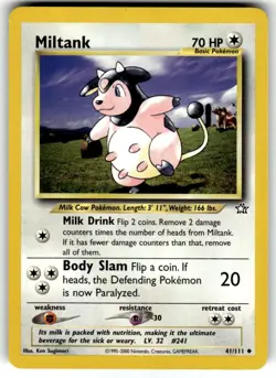 Miltank 41/111 Uncommon Neo Genesis Pokemon Unlimited Near Mint - Image 1
