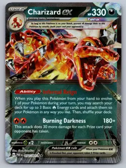 Charizard ex 054/091 Paldean Fates Pokemon Holo Near Mint - Image 1