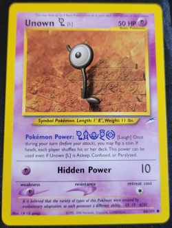 Unown L # 86/105 Neo Destiny Set Pokemon Trading TCG Rares Game Cards LP - Image 1