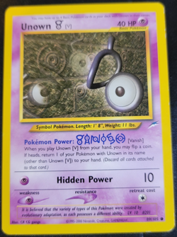 Unown V # 89/105 Neo Destiny Set Pokemon Trading TCG Rares Game Cards LP - Image 1