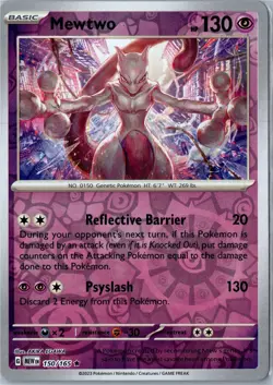 Mewtwo - 151 150/165 - Rare Reverse Holo Lightly Played - Pokemon Card - Image 1
