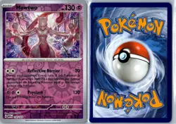 Mewtwo - 151 150/165 - Rare Reverse Holo Lightly Played - Pokemon Card - Image 3