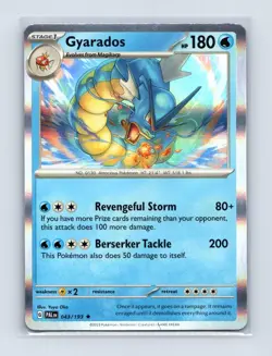 Gyarados 043/193 Rare Paldea Evolved Pokemon Reverse Holo Lightly Played - Image 1