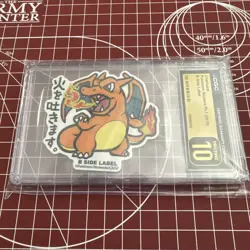 2018 Pokemon Stickers Pt. 1 B-Side Label JPN Charizard, CGC Pristine 10 - Image 2