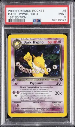 2000 POKEMON ROCKET 1ST EDITION #9 DARK HYPNO-HOLO PSA 9 - Image 1