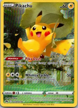 Pikachu GG30/GG70 Holo Crown Zenith Galarian Gallery Pokemon NM - Image 1
