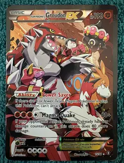 Pokemon Team Magma’s Groudon EX 15/34 Double Crisis Full Art Damaged - Image 1