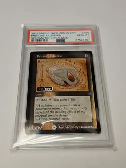 Magic MTG - Pristine Talisman BRR #106 Serial 221/500 PSA 10 Brothers' War - Image 1