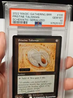 Magic MTG - Pristine Talisman BRR #106 Serial 221/500 PSA 10 Brothers' War - Image 3