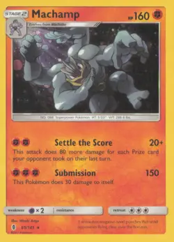 MACHAMP 65/145 HOLO HOLO RARE GUARDIANS RISING POKEMON NEAR MINT - Image 1