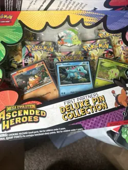 Pokemon TCG Mega Evolution Ascended Heroes First Partner Deluxe Pin Collection - Image 1