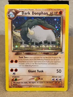 Wizards of the Coast Pokemon TCG Dark Donphan 3/105 Neo Destiny Holo Rare - Image 1