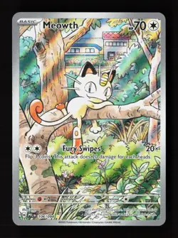 Meowth 106/094 Illustration Rare Phantasmal Flames Pokemon Near Mint - Image 1