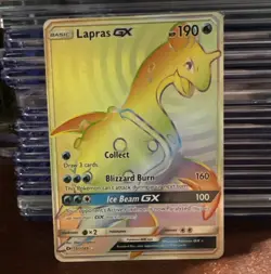 Pokemon TCG Lapras GX 151/149 Secret Rare Rainbow Holo - Image 1