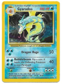 Gyarados 6/102 1999 Pokemon Base Set Holo Unlimited - Image 1