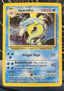 Gyarados 6/102 1999 Pokemon Base Set Holo Unlimited - Image 3