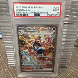 The Pokemon Company Greninja ex 214/167 Sv06 Twilight Masquerade SIR Holo PSA 9 - Image 1