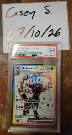 Pokemon Umbreon EX Prismatic Evolutions Surprised BX Exclusive Promo #060 PSA 9 - Image 1