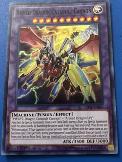 Yu-Gi-Oh! TCG Armed Dragon Catapult Cannon 1st Edition Led2-en021 Super Rare NM - Image 1