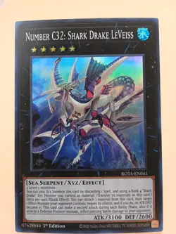 Yugioh! Number C32: Shark Drake LeVeiss - ROTA-EN041 - Super Rare - 1st Edition - Image 1