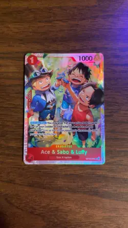Ace & Sabo & Luffy OP13-007 Super Rare Carrying On His Will One Piece NM 2025 - Image 1