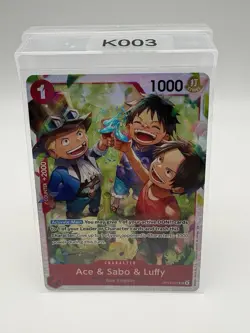 Ace & Sabo & Luffy OP13-007 Super Rare Carrying On His Will One Piece NM 2025 - Image 1