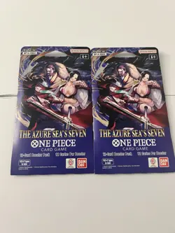 One Piece TCG The Azure Sea's Seven Factory Sealed Sleeved Booster OP-14 x2 - Image 2
