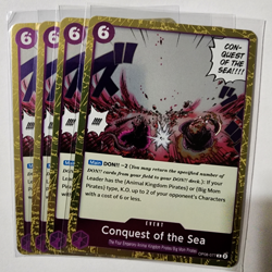 ONE PIECE TCG: Conquest of the Sea OP08-077 x4 | Rare Two Legends - Image 1