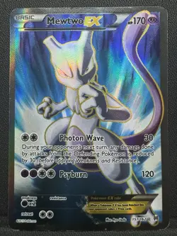 Pokemon Mewtwo EX Holo Full Art Ultra Rare TCG Card 157/162 - Image 1