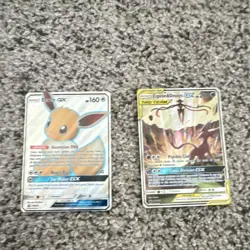 Pokemon TCG Sun & Moon 2 Card Lot: Eevee GX SM233, Espeon & Deoxys GX - Image 1