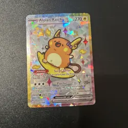 Pokemon Alolan Raichu Special Doujin Art Starry Holo Card - Image 1