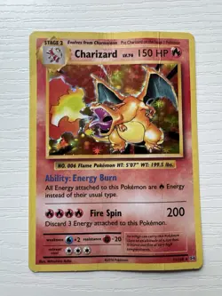 Very Rare Heavily Played Pokemon Holo Charizard Xy Evolutions Card! - Image 3