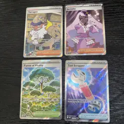 4 Pack Trainer Cards Ultra Rares Pokemon TCG Chaos and Perfect Order NM - Image 1