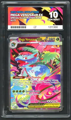 Pokemon Card - ACE 10 Mega Venusaur EX 177/132 - Mega Evolution - GEM MINT - Image 1