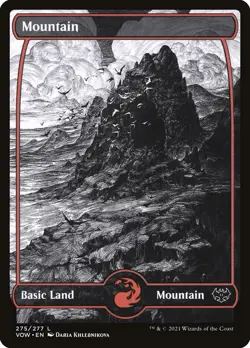 MTG Mountain (275) Showcase Full Art ** Innistrad: Crimson Vow ** English - Image 1
