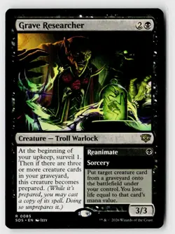 Secrets of Strixhaven #85 Grave Researcher Traditional Foil - Image 1