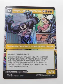 Eddie Brock Venom Foil Lethal Protector 0224 Borderless Spider-Man Magic Mythic - Image 3