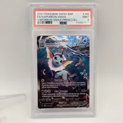 PSA 9 - 2021 Pokemon SWSH Premium Collection Promo Vaporeon VMAX #SWSH182 - BSP - Image 1