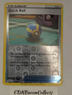 Quick Ball 237/264 Uncommon Fusion Strike Pokemon Reverse Holo Near Mint - Image 1