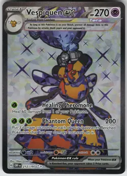 Vespiquen ex 212/197 Ultra Rare SV03: Obsidian Flames Pokemon - Image 1
